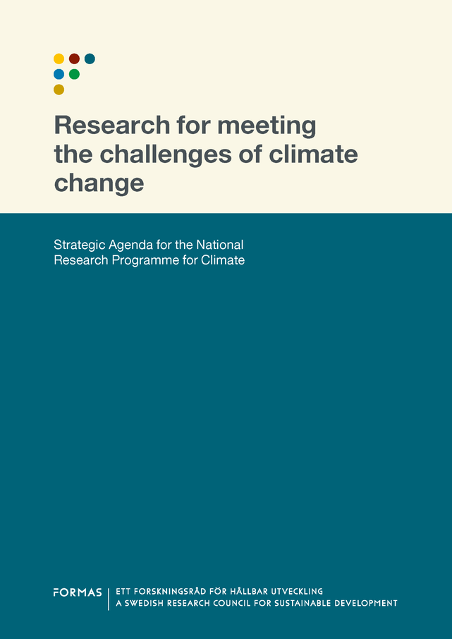 Research for meeting the challenges of climate change Formas